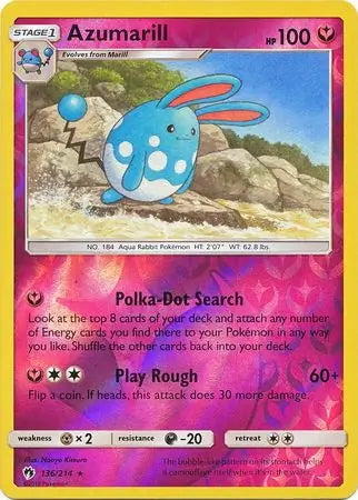 Lost Thunder Azumarill #136/214 reverse holo