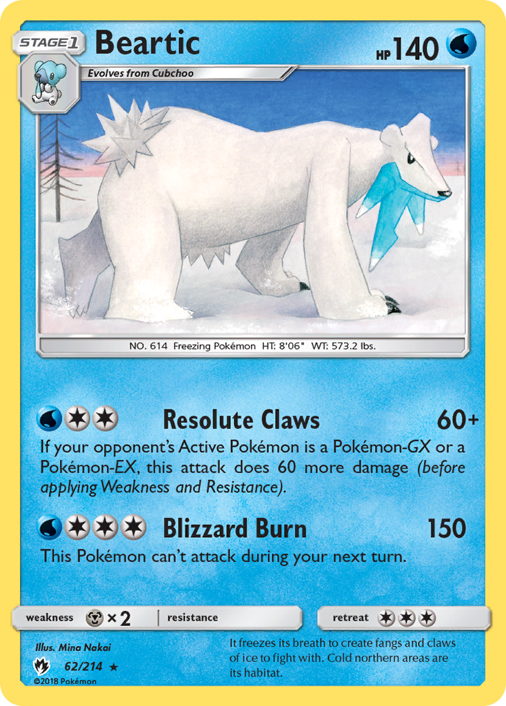 Lost Thunder Beartic #62/214