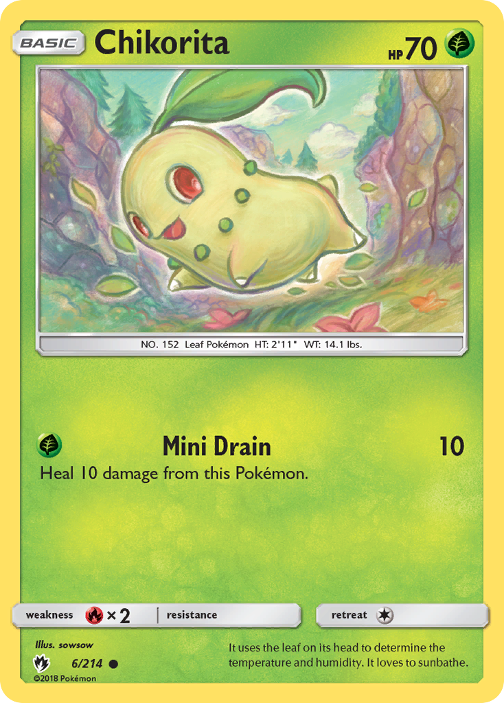 Lost Thunder Chikorita #6/214