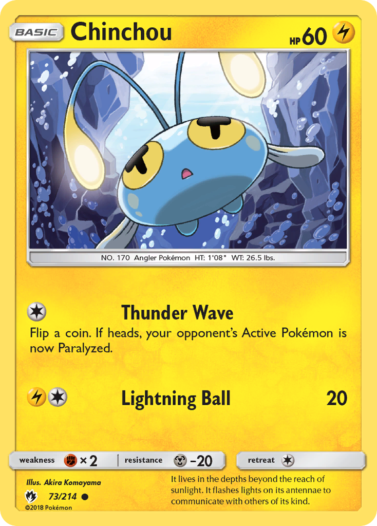 Lost Thunder Chinchou #73/214