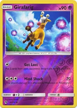 Lost Thunder Girafarig #94/214 reverse holo
