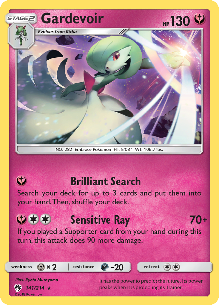 Lost Thunder Holo Gardevoir #141/214