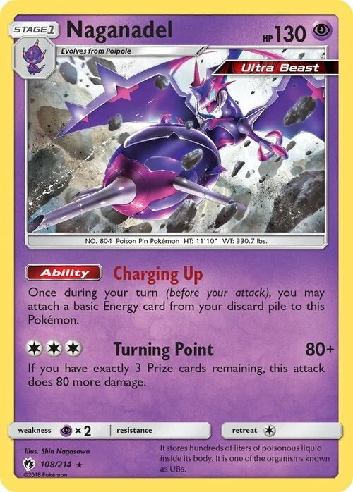 Lost Thunder Holo Naganadel #108/214