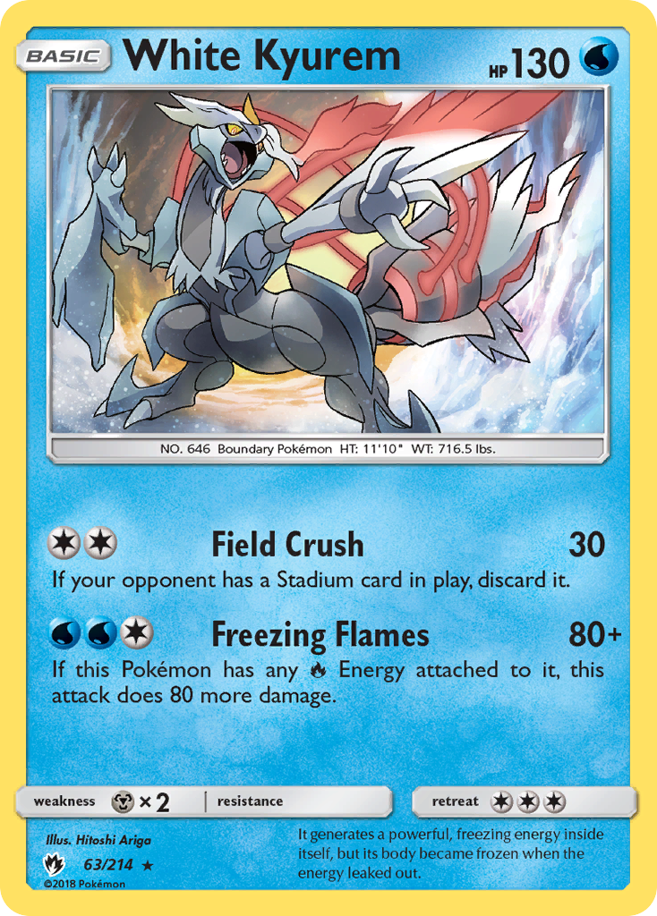 Lost Thunder Holo White Kyurem #63/214