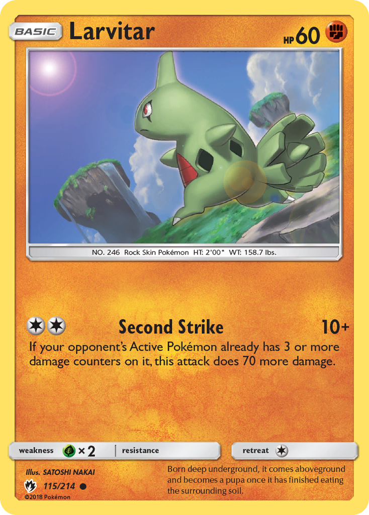 Lost Thunder Larvitar #115/214