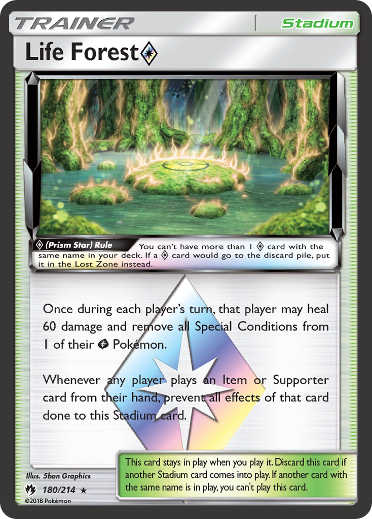 Lost Thunder Life Forest Prism Star #180/214