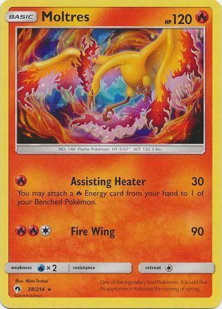 Lost Thunder Moltres #38/214 Cracked Ice Holo