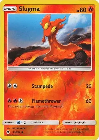 Lost Thunder Slugma #43/214 reverse holo