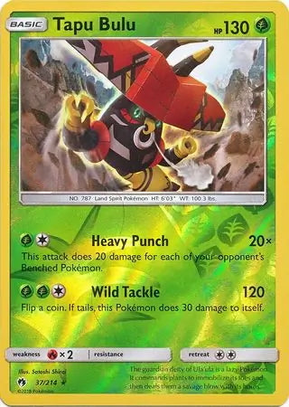 Lost Thunder Tapu Bulu #37/214 reverse holo