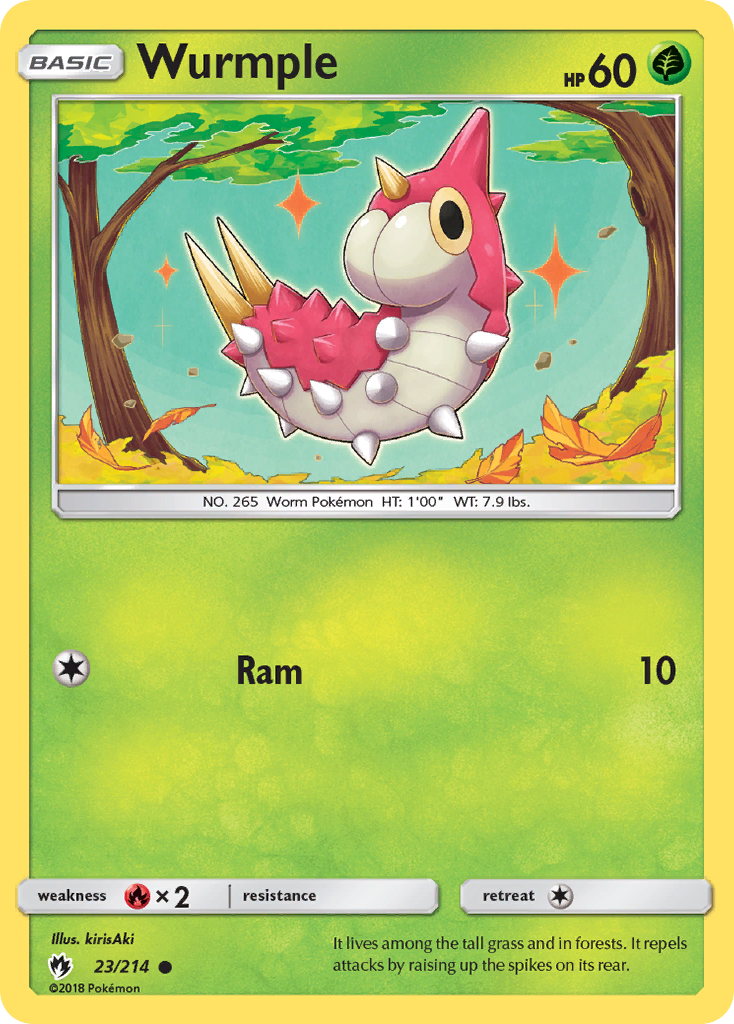 Lost Thunder Wurmple #23/214