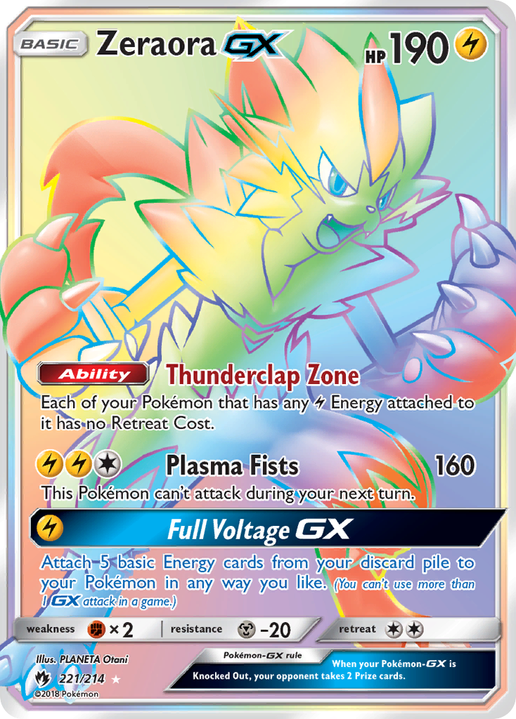 Lost Thunder Zeraora GX #221/214