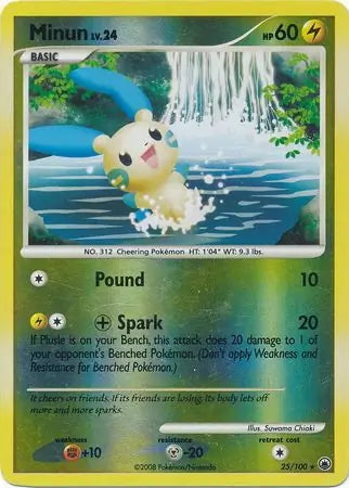 Majestic Dawn Minun #25/100 reverse holo