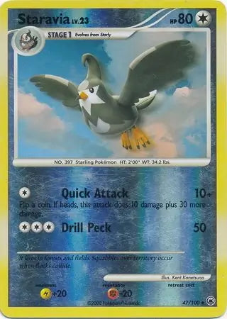 Majestic Dawn Staravia #47/100 reverse holo