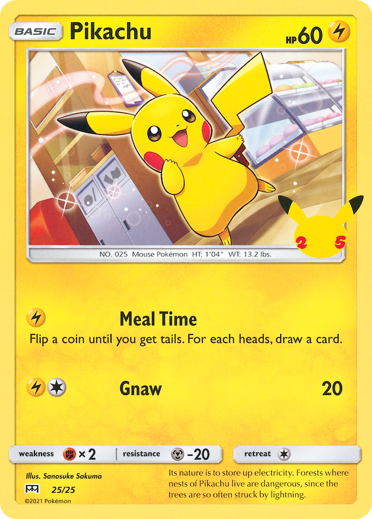 McDonald’s 25th Anniversary Non-Holo Pikachu #25