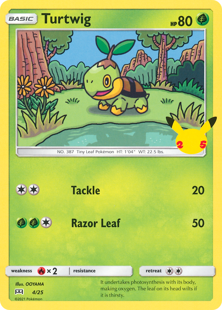 McDonald’s 25th Anniversary Non-Holo Turtwig #4