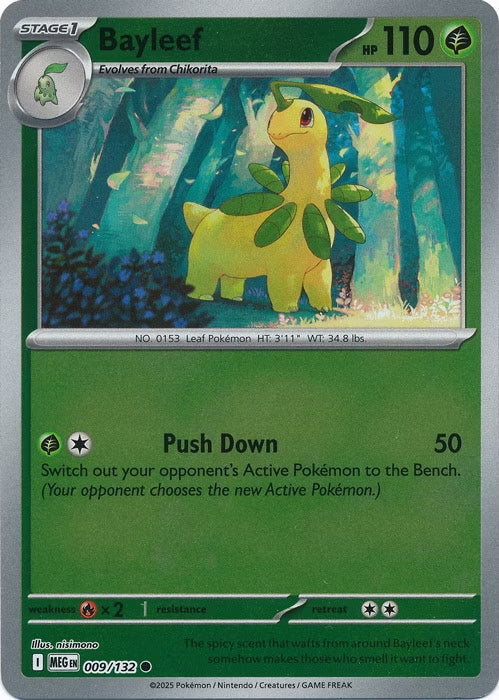 Mega Evolution Bayleef #009/132 Reverse Holo