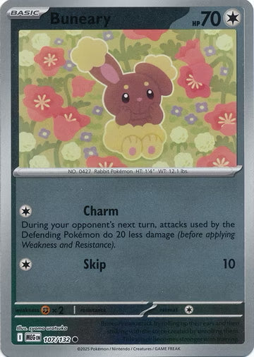Mega Evolution Buneary #107/132 Reverse Holo