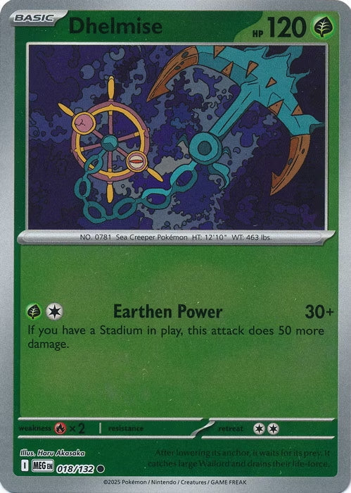 Mega Evolution Dhelmise #018/132 Reverse Holo
