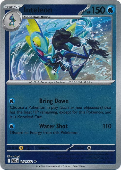Mega Evolution Inteleon #041/132 Reverse Holo