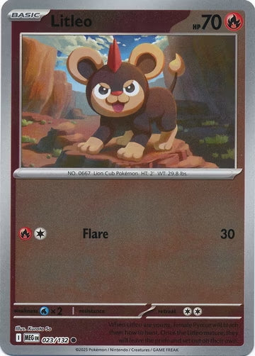 Mega Evolution Litleo #023/132 Reverse Holo