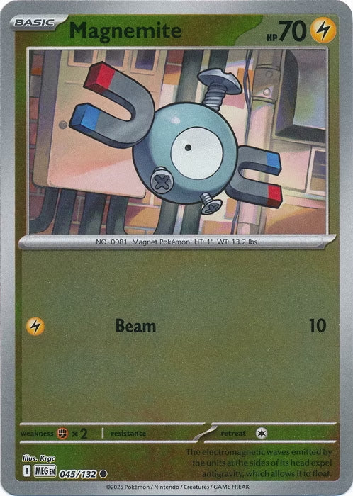 Mega Evolution Magnemite #045/132 Reverse Holo