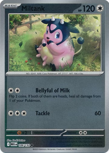 Mega Evolution Miltank #106/132 Reverse Holo