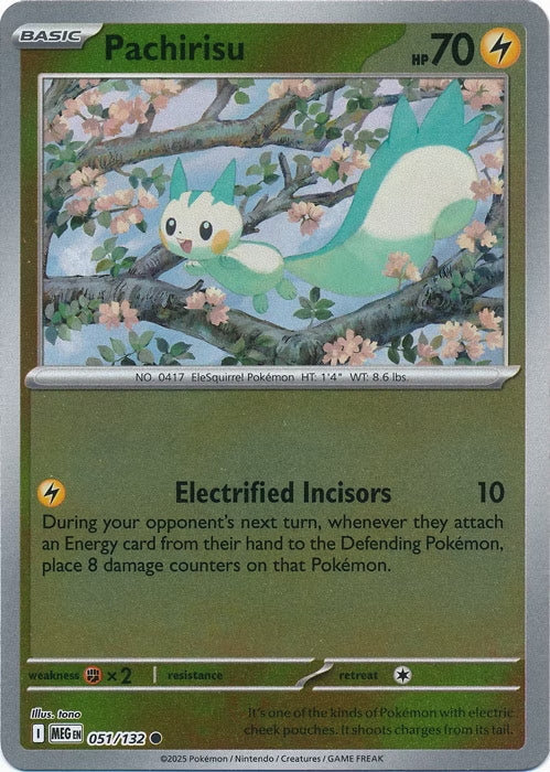Mega Evolution Pachirisu #051/132 Reverse Holo