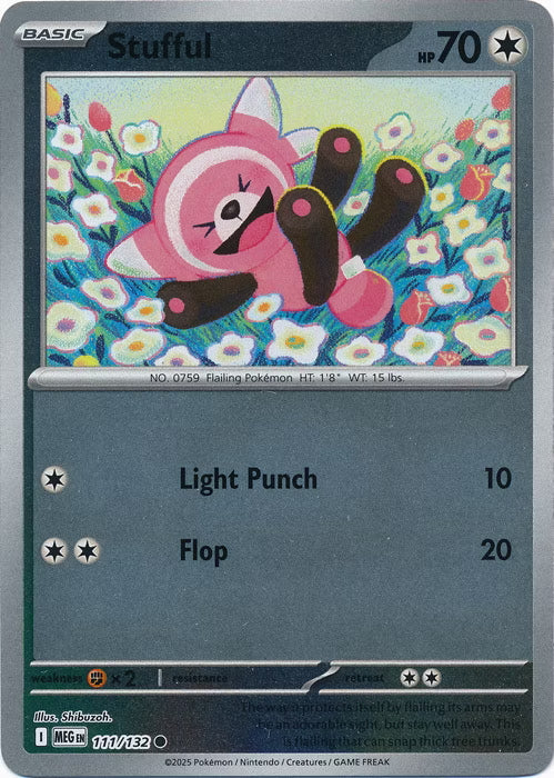 Mega Evolution Stufful #111/132 Reverse Holo