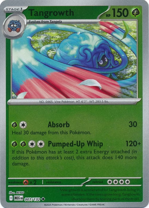 Mega Evolution Tangrowth #007/132 Reverse Holo
