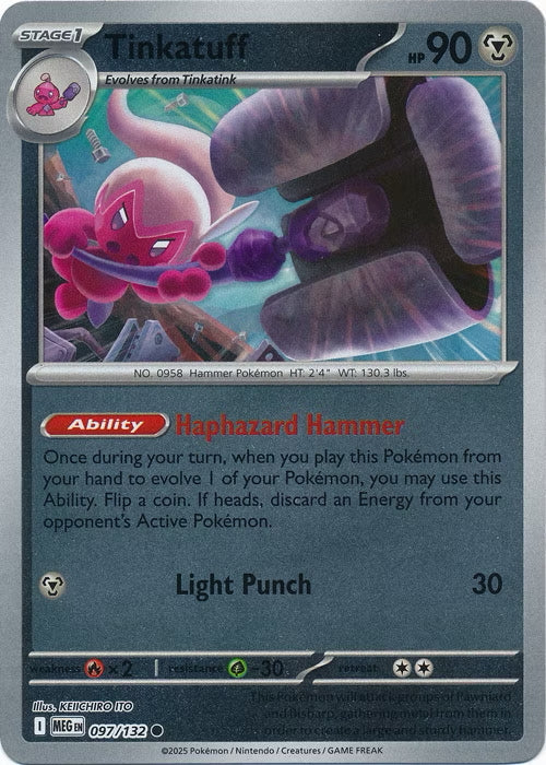 Mega Evolution Tinkatuff #097/132 Reverse Holo