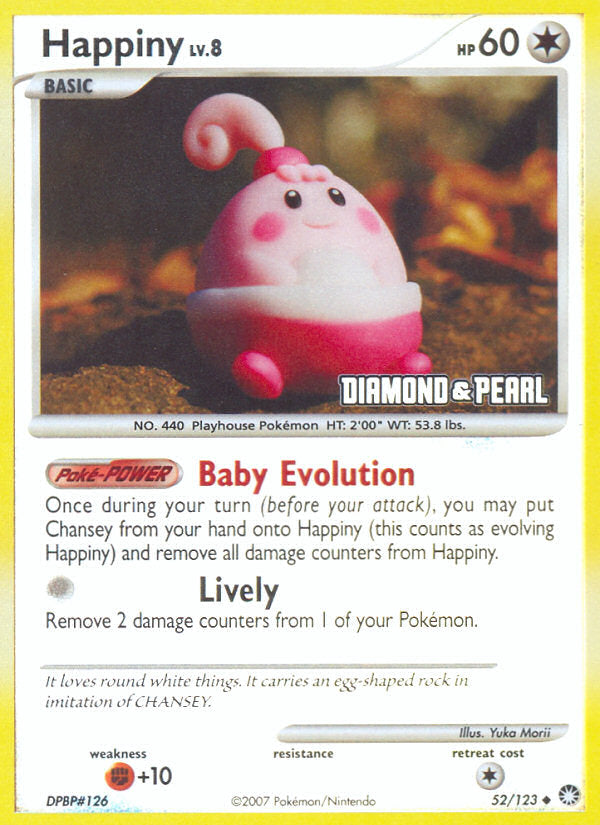 Mysterious Treasures Happiny #52/123 D&P Promo