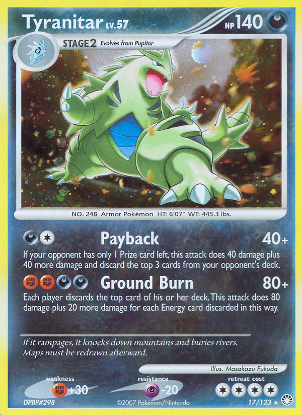 Mysterious Treasures Holo Tyranitar #17/123