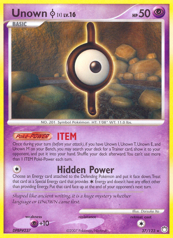 Mysterious Treasures Unown I #37/123