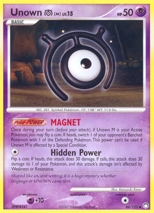 Mysterious Treasures Unown M #66/123