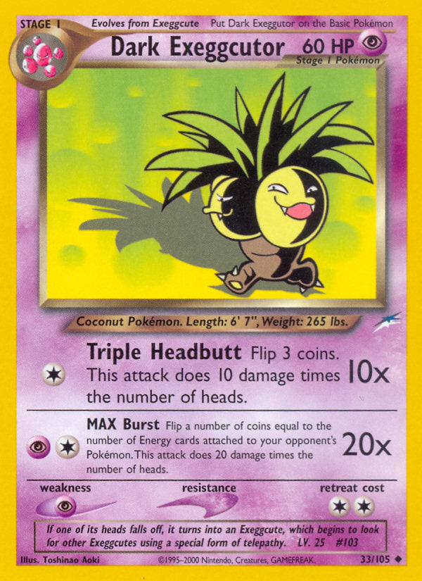 Neo Destiny Dark Exeggutor #33/105 unlimited