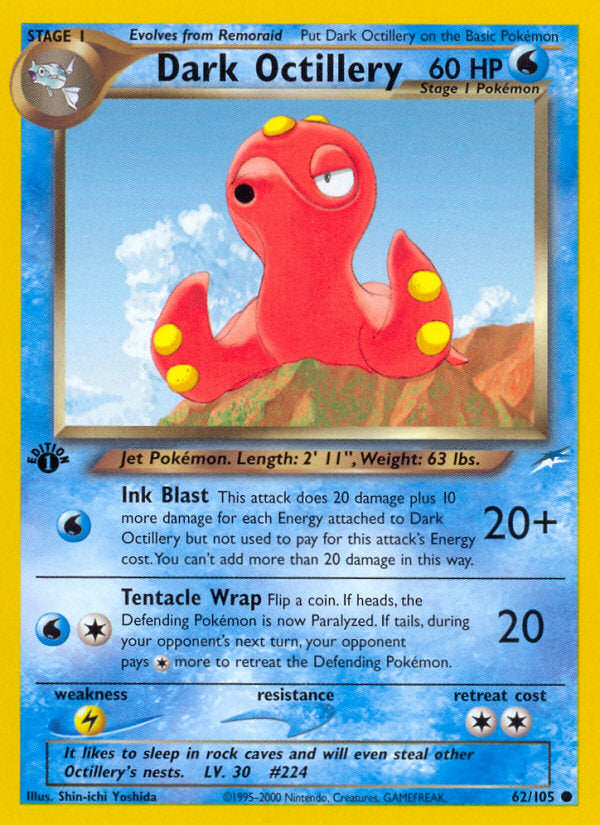 Neo Destiny Dark Octillery #62/105 first edition