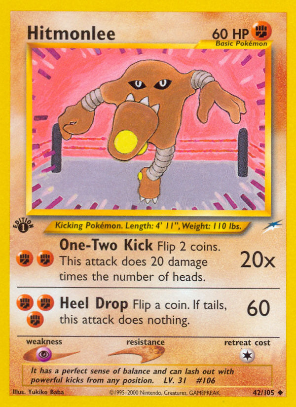 Neo Destiny Hitmonlee #42/105 first edition