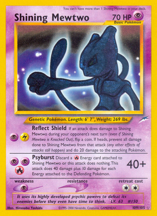 Neo Destiny Holo Shining Mewtwo #109/105 unlimited