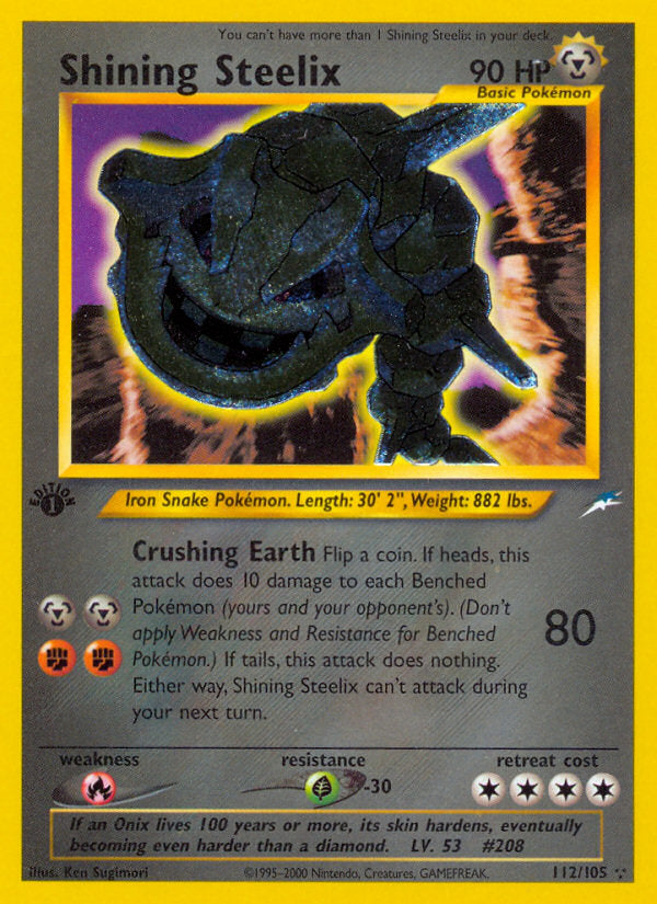 Neo Destiny Holo Shining Steelix #112/105 first edition