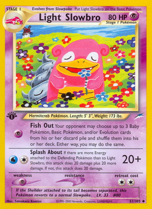 Neo Destiny Light Slowbro #51/105 first edition