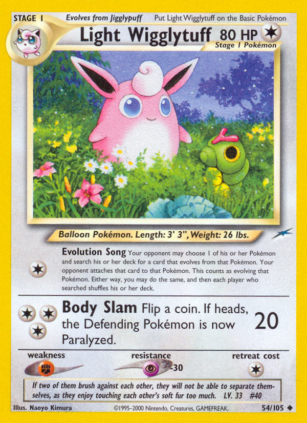 Neo Destiny Light Wigglytuff #54/105 unlimited