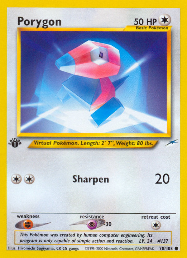 Neo Destiny Porygon #78/105 first edition