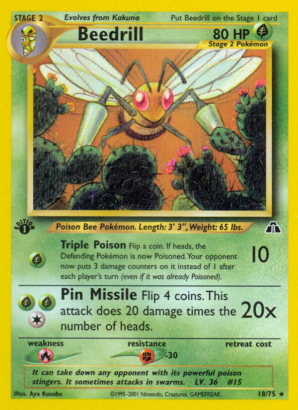Neo Discovery Beedrill #18/75 first edition