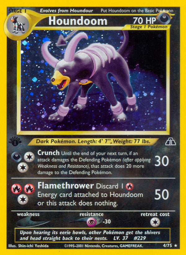 Neo Discovery Holo Houndoom #4/75 first edition