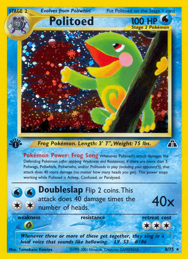 Neo Discovery Holo Politoed #8/75 first edition