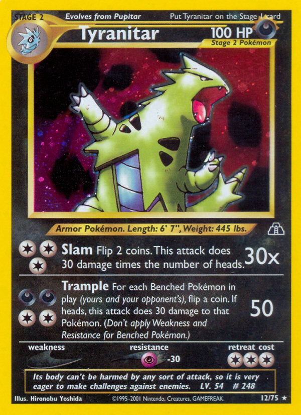 Neo Discovery Holo Tyranitar #12/75 unlimited