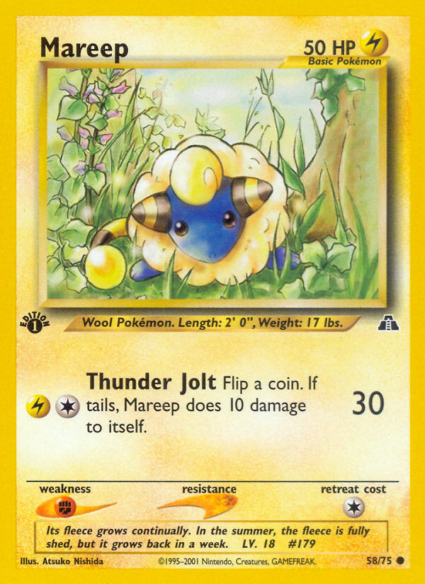 Neo Discovery Mareep #58/75 first edition