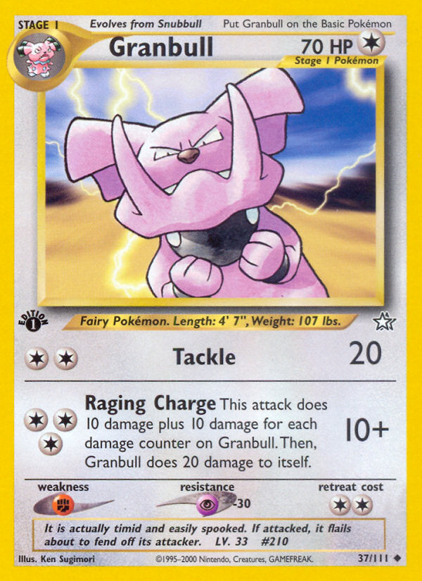 Neo Genesis Granbull #37/111 first edition