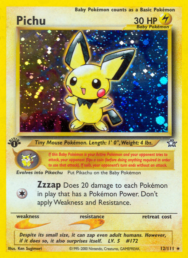 Neo Genesis Holo Pichu #12/111 first edition