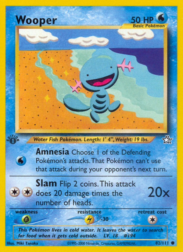 Neo Genesis Wooper #82/111 first edition